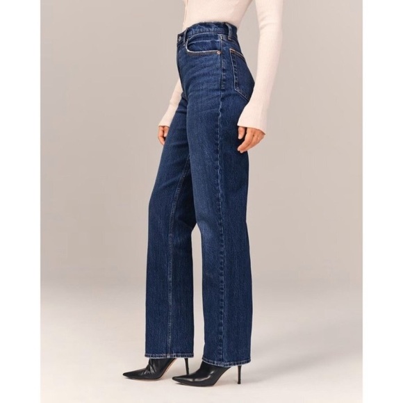 NWOT A&F Curve Love The '90s Straight Jeans Ultra High Rise 30 | 10 - Picture 2 of 14